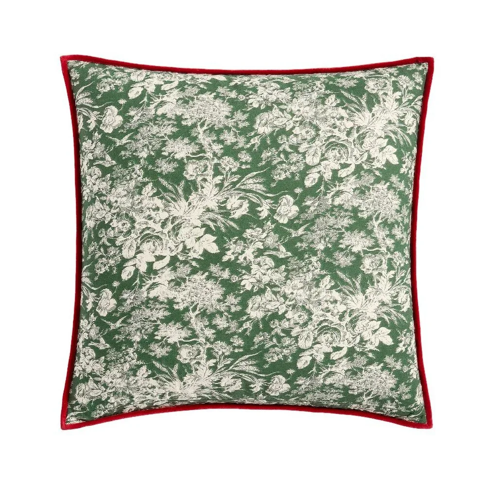 Pottery Barn Deck the Halls Christmas EURO Pillow Sham Cover Reversible NWT